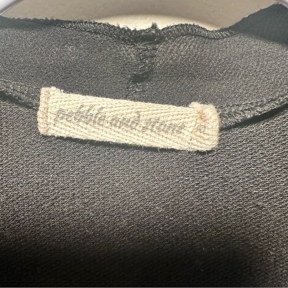 Pebble & Stone Cardigan Sweater Long Sleeve Open Front Rayon Blend Black Medium - Picture 7 of 12